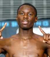 Richardson Hitchins in action on Saturday, wants better opposition from Mayweather Promotions